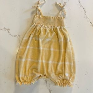 Adorable yellow bubble romper. 7 for all Mankind